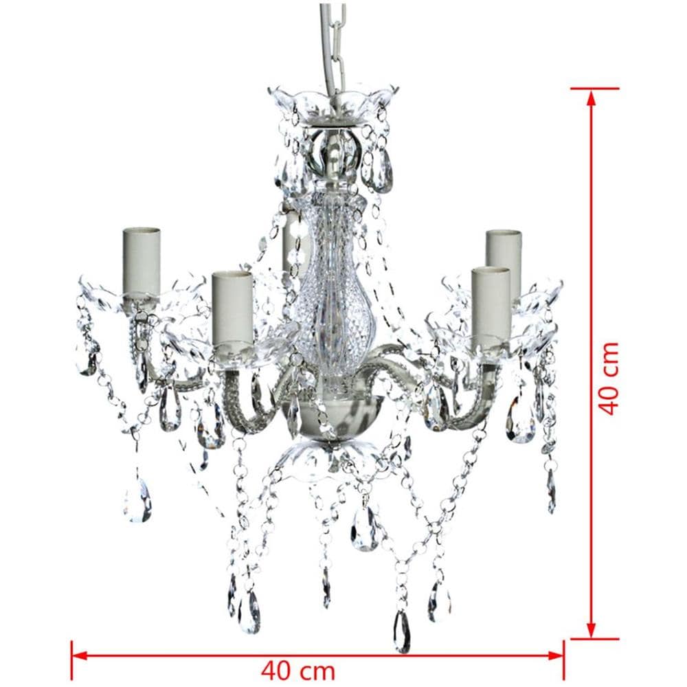 Lampadari Vetro Lampadario Cristalli Artificiali 5 Luci - Foto 19