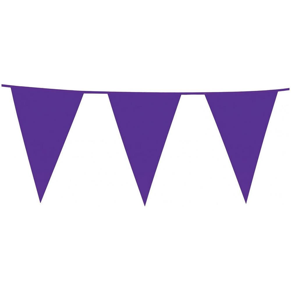 Ghirlanda Con Bandiere Viola Taglia Unica - Foto 1