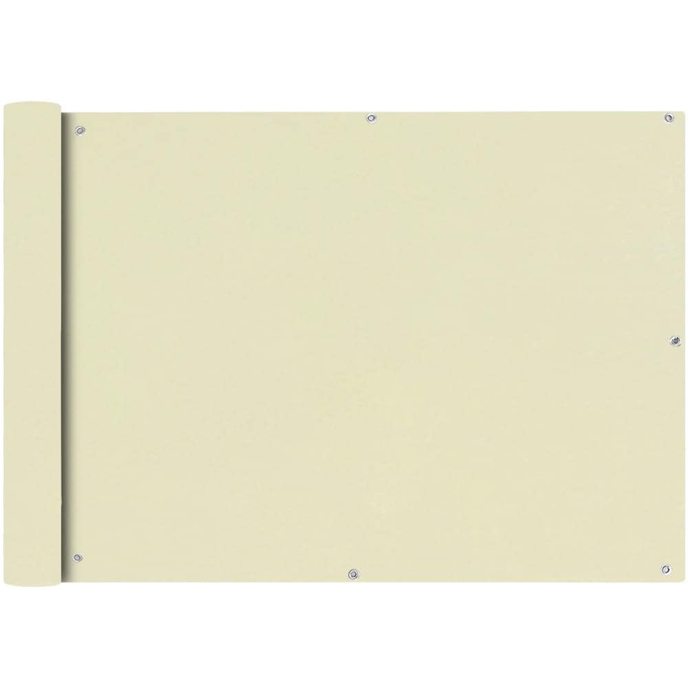 Tenda Da Sole Per Balcone In Tessuto Oxford 75 X 600 Cm Crema - Foto 1