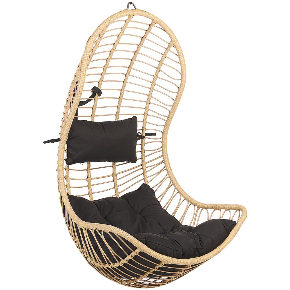 Poltrona Sospesa In Rattan Beige Pineto - Foto 1