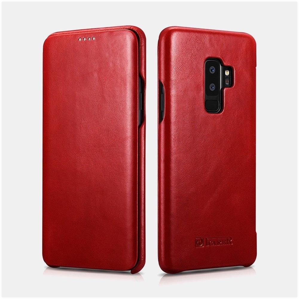 Samsung S9 Più Case Rosso Lusso In Pelle Curva Edge Series Vintage - Foto 1