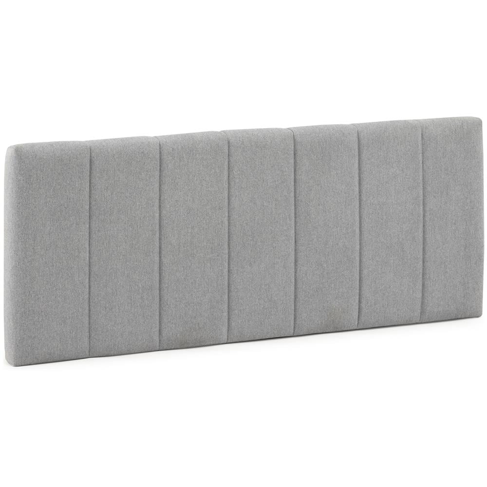 Testiera Rivestita In Tela Creta 150x60 Cm Color Grigio Ricamo Verticale, 8 Cm Di Spessore, Include Hardware Per Il Fissaggio Alla Parete - Foto 1