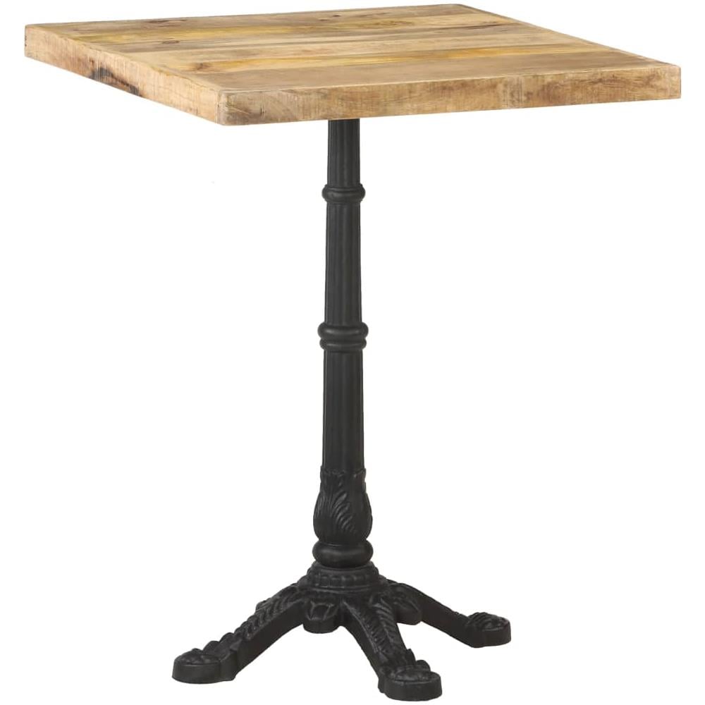 Tavolino Da Bistrot 60x60x77 Cm In Legno Di Mango Grezzo - Foto 1
