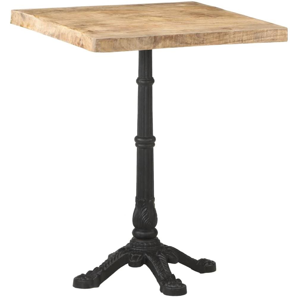 Tavolino Da Bistrot 60x60x77 Cm In Legno Di Mango Grezzo - Foto 10