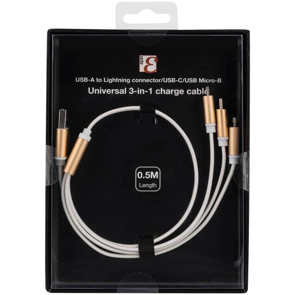 Caricatore Multiplo, Usb-c, Lightning, Micro Usb, Usb-a, 50 Cm, Bianco - Foto 2