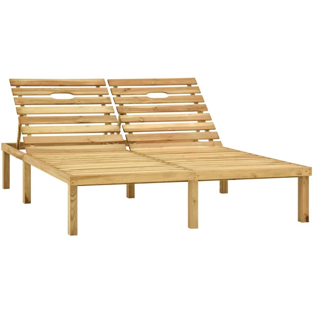 Prendisole Doppio e Cuscini Verde Brillante in Pino Impregnato - Foto 3