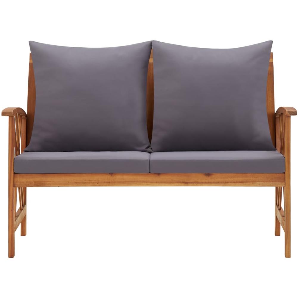 Panca da Giardino con Cuscini 119 cm in Massello Acacia - Foto 3