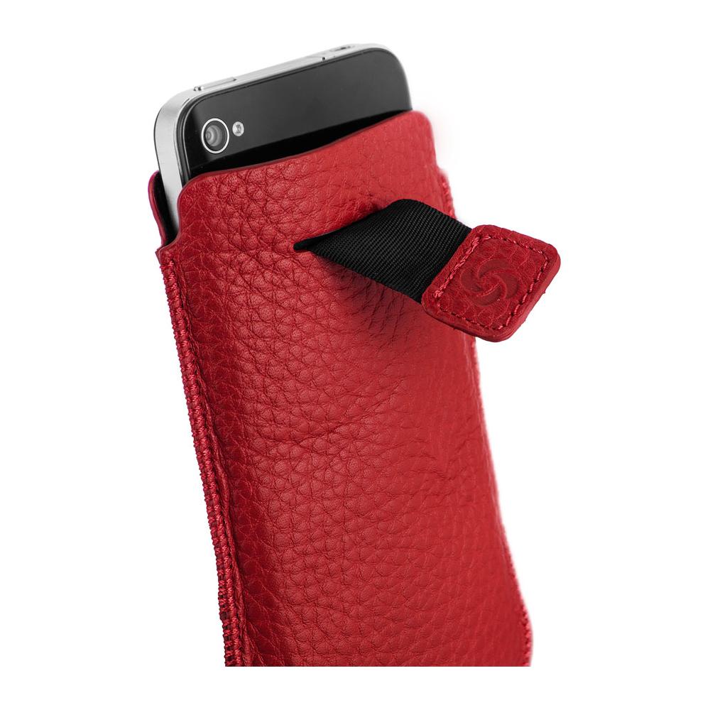 Slim Classic Leather Custodia a scorrimento Rosso - Foto 1