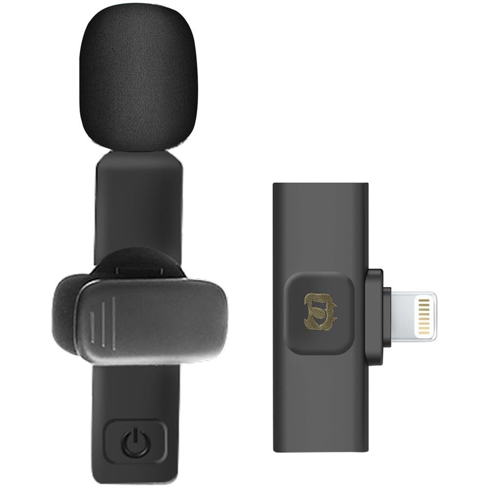 Microfono Wireless Per Iphone Lightning Omnidirezionale Riduzione Rumore Puluz - Foto 1