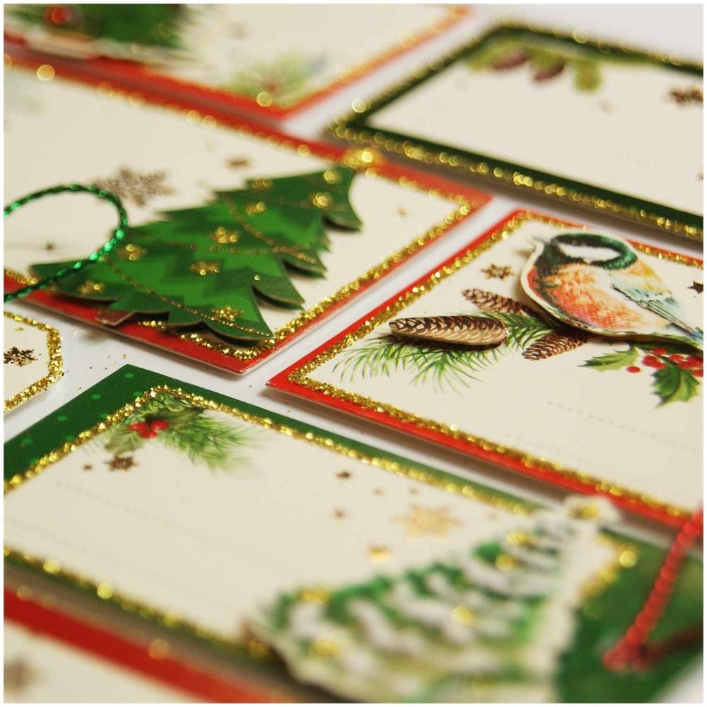 8 Etichette Regalo Autoadesive - Alberi Di Natale - Foto 1
