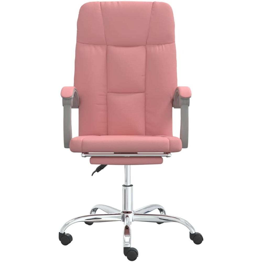 Poltrona Da Ufficio Reclinabile Rosa In Similpelle - Foto 3