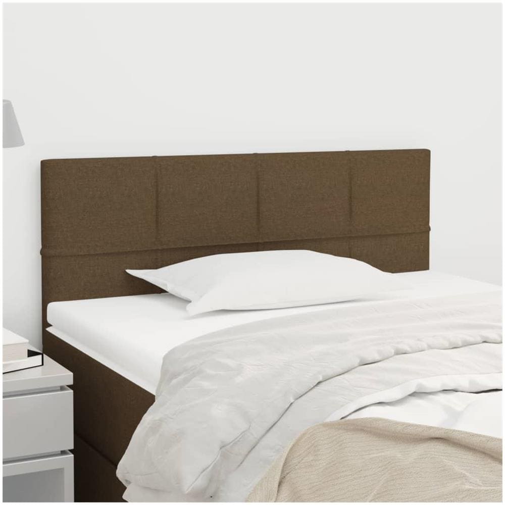 VidaXL Testiera Letto 2 Pezzi – Colore Crema – 100x5x78/88 Cm Ciascuna – In Tessuto E Legno – Altezza Regolabile