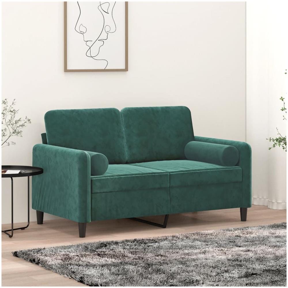 Cuscini Decorativi 2 Pz Verde Scuro 15x50 Cm In Velluto - Foto 1