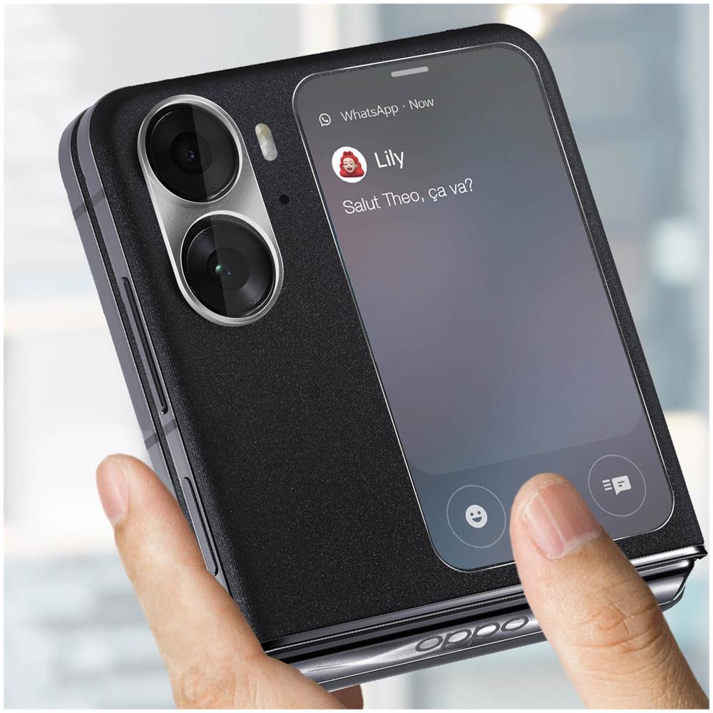 Vetro Temperato Per Schermo Posteriore + Fotocamera Per Oppo Find N2 Flip - Foto 2