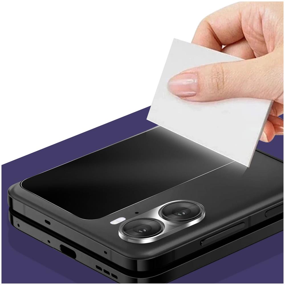 Vetro Temperato Per Schermo Posteriore + Fotocamera Per Oppo Find N2 Flip - Foto 5