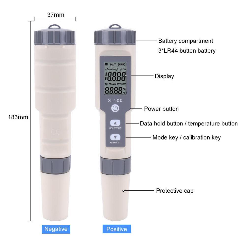 Contatore D'acqua Digitale 4 In 1 Per Salinità Tds Ec Temperatura - Foto 2