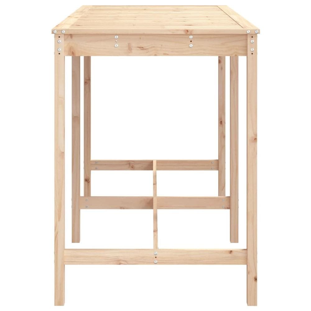 Tavolo Da Giardino 159,5x82,5x110 Cm In Legno Massello Di Pino - Foto 6