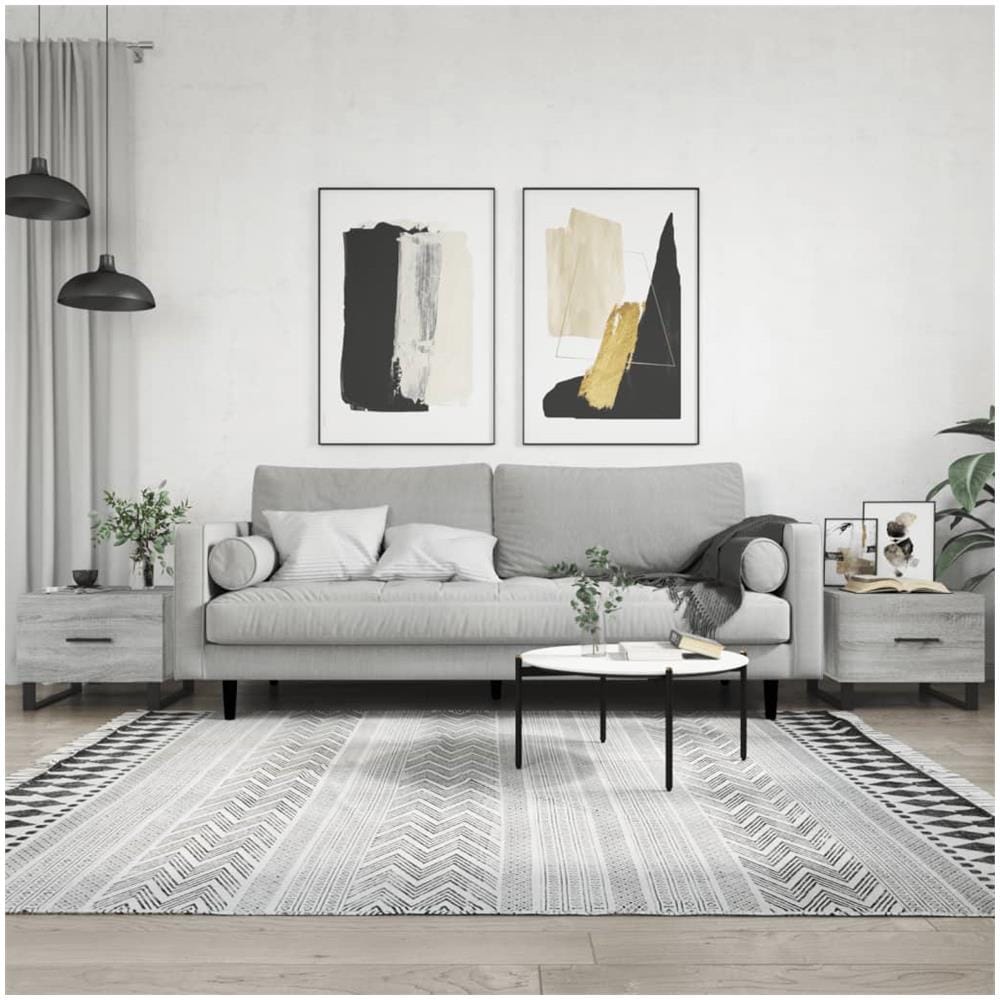 Tavolini Salotto 2pz Grigio Sonoma 50x50x40cm Legno Multistrato - Foto 1