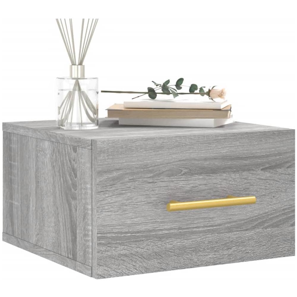 Comodini A Muro 2 Pz Grigio Sonoma 35x35x20 Cm - Foto 3