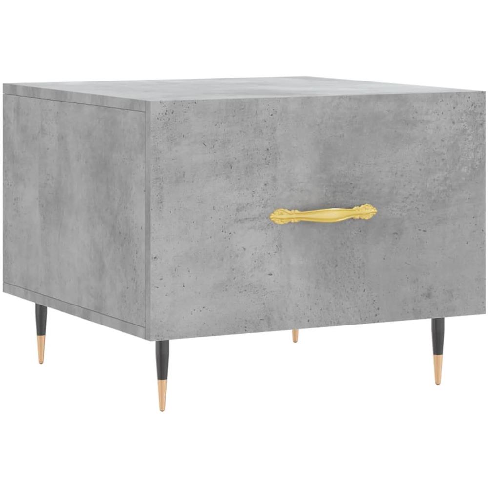 Tavolino Salotto Grigio Cemento 50x50x40 Cm Legno Multistrato - Foto 2