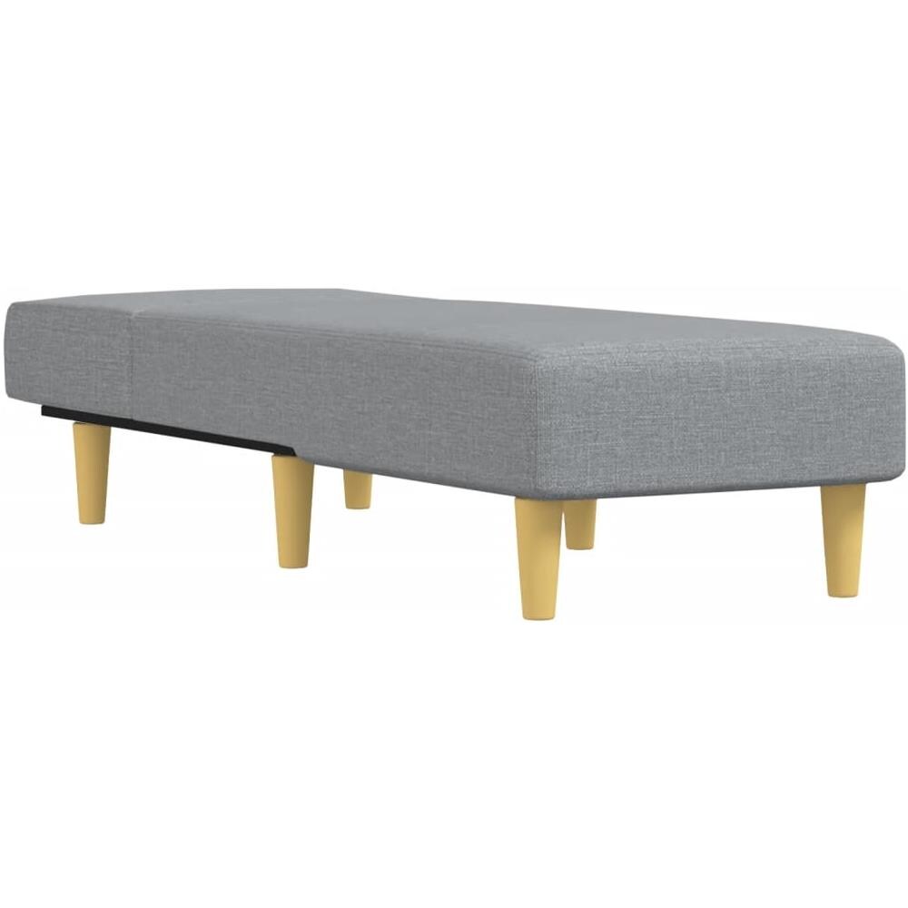 Chaise Longue In Tessuto Grigio Chiaro - Foto 3