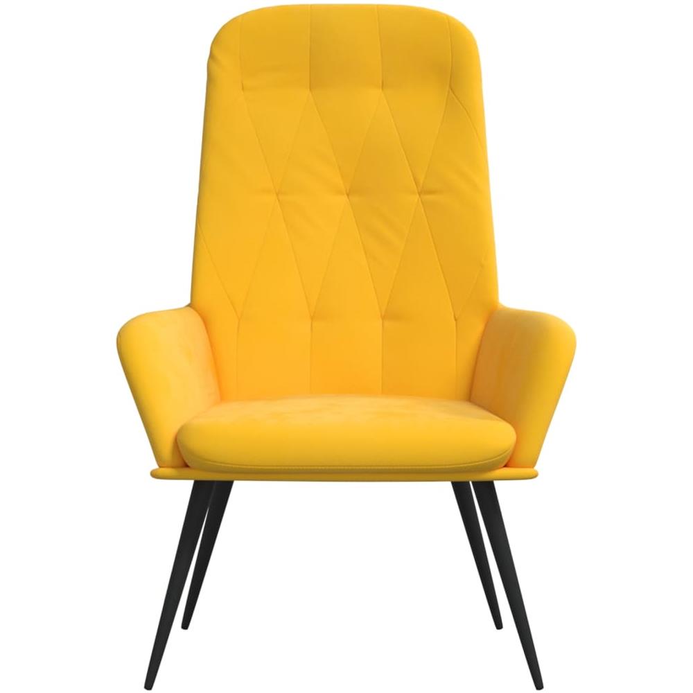 Sedia Relax Giallo Senape In Velluto - Foto 3