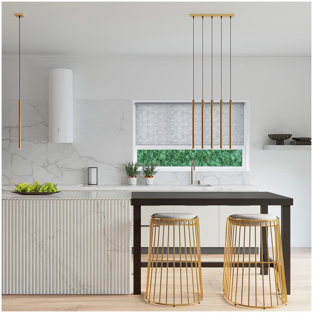 Sollux Lighting Lampada A Sospensione Pastelo 5l Oro Sl.1173 - Moderno Lampade A Sospensione D'oro 110x45x5 Cm - Foto 1