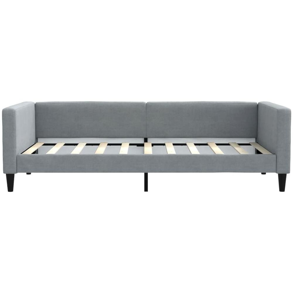 Letto Da Giorno Grigio Chiaro 90x190 Cm In Tessuto - Foto 2