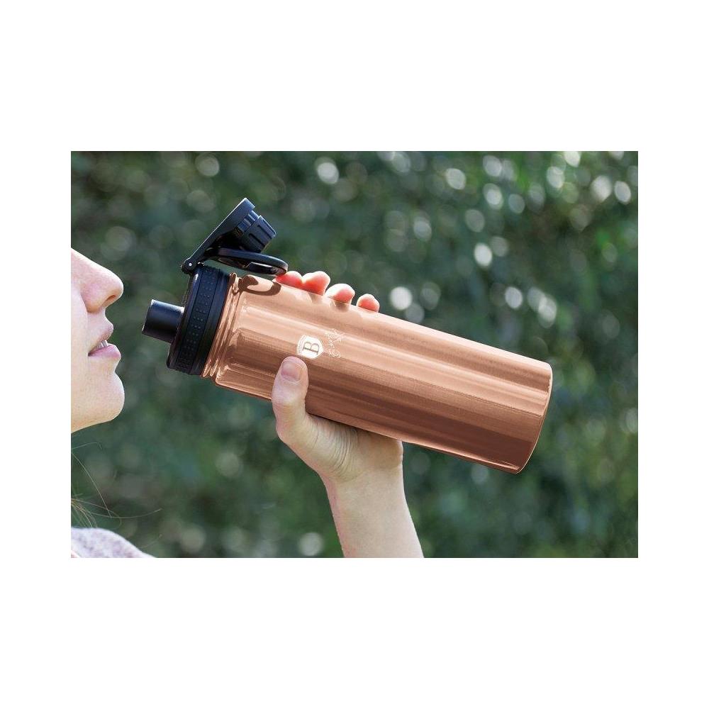 BH-7764 Borraccia sportiva in acciaio inossidabile color oro rosa da 720 ml - Foto 2