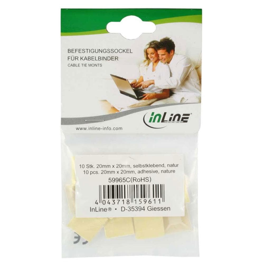 basette adesive 20x20mm per fascette da 4,8mm, colore neutro, 10pz - Foto 2