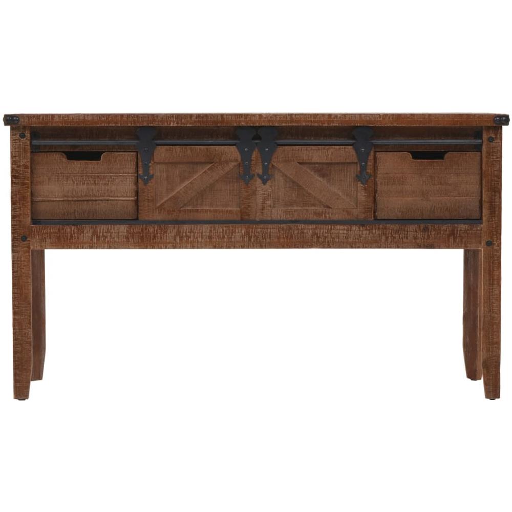 Tavolo Consolle In Massello Di Abete 131x35,5x75cm Marrone - Foto 2