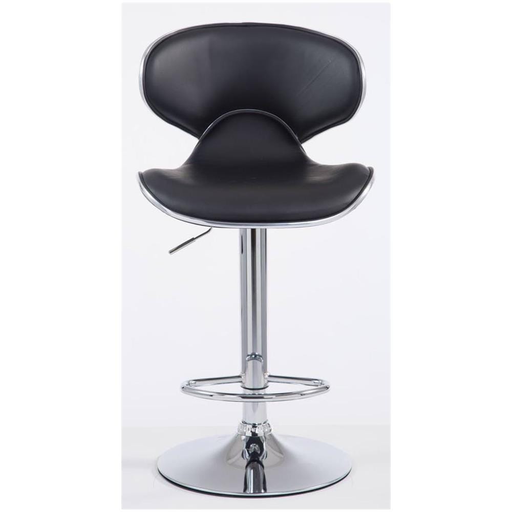 Set 2 Sgabelli Cucina Las Vegas V2 in Similpelle - Coppia Sedie Sgabello Imbottite Girevoli e Regolabili 62-82cm con Schienale Nero - Foto 5