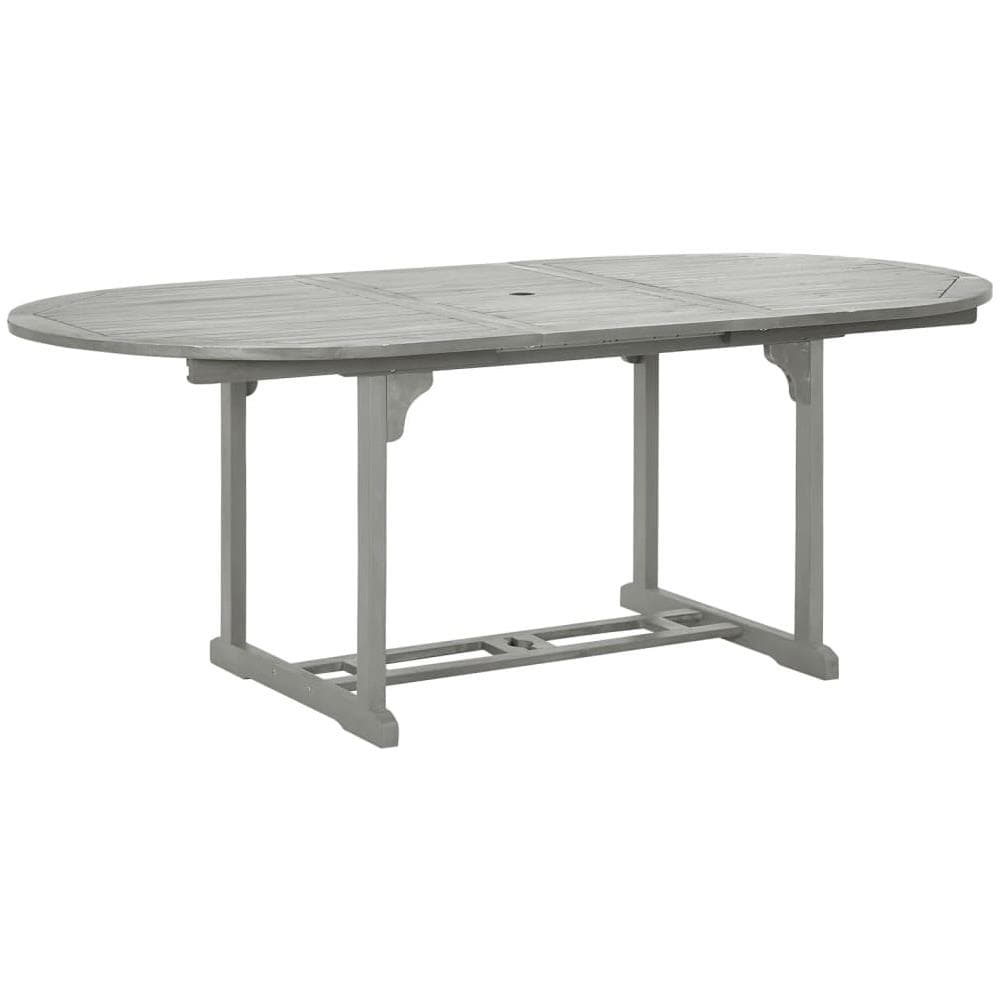 Tavolo da Giardino Grigio 200x100x75 cm in Legno di Acacia - Foto 2