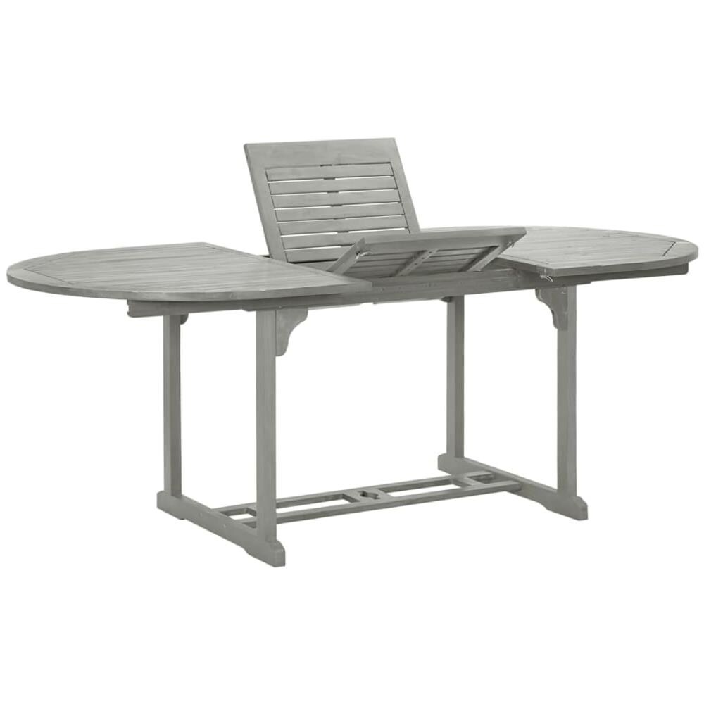 Tavolo da Giardino Grigio 200x100x75 cm in Legno di Acacia - Foto 1