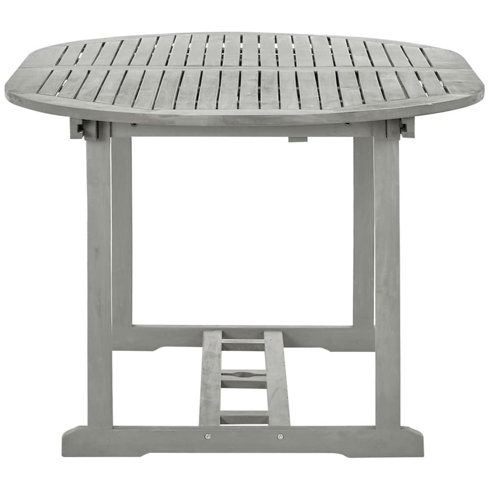 Tavolo da Giardino Grigio 200x100x75 cm in Legno di Acacia - Foto 7