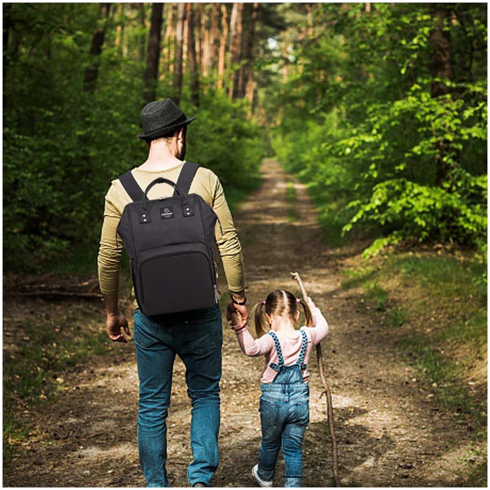 Pipi Orso Modifica Zaino Impermeabile Del Bambino Borsa Fasciatoio Sacchetto Freddo Pannolino Zaino Organizer Grande Capacit Diaper Tote Bag (nero) - Foto 4