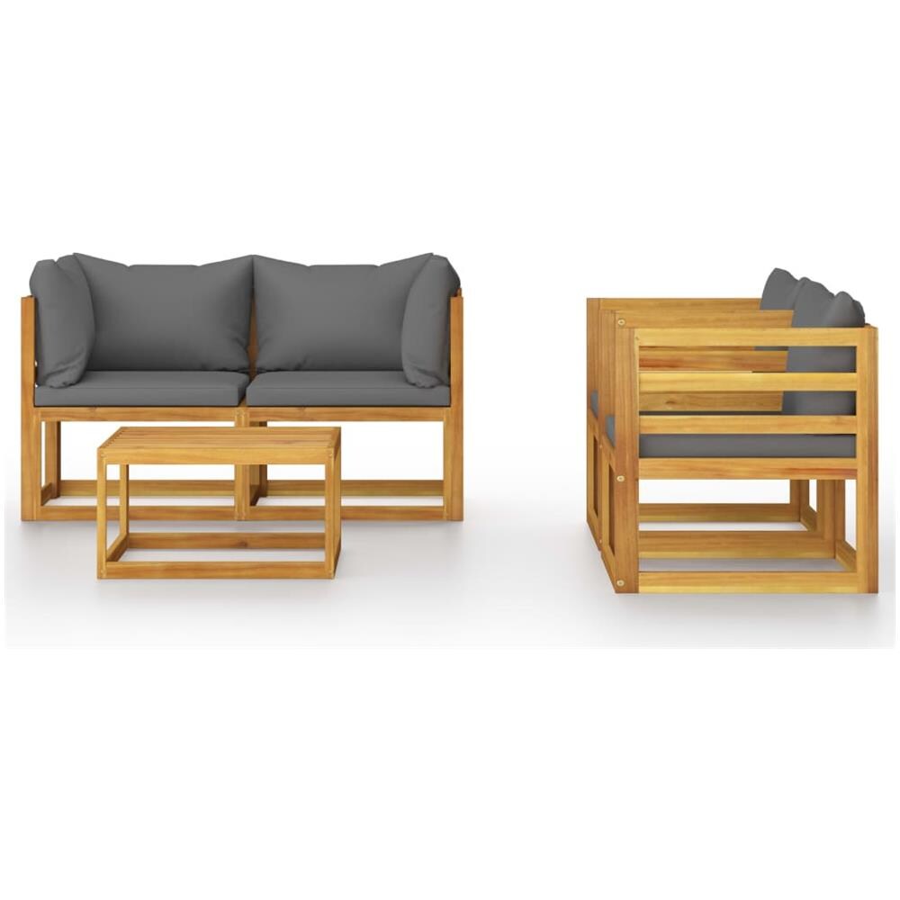 Set Divani Da Giardino 5 Pz Con Cuscini In Massello Di Acacia - Foto 2