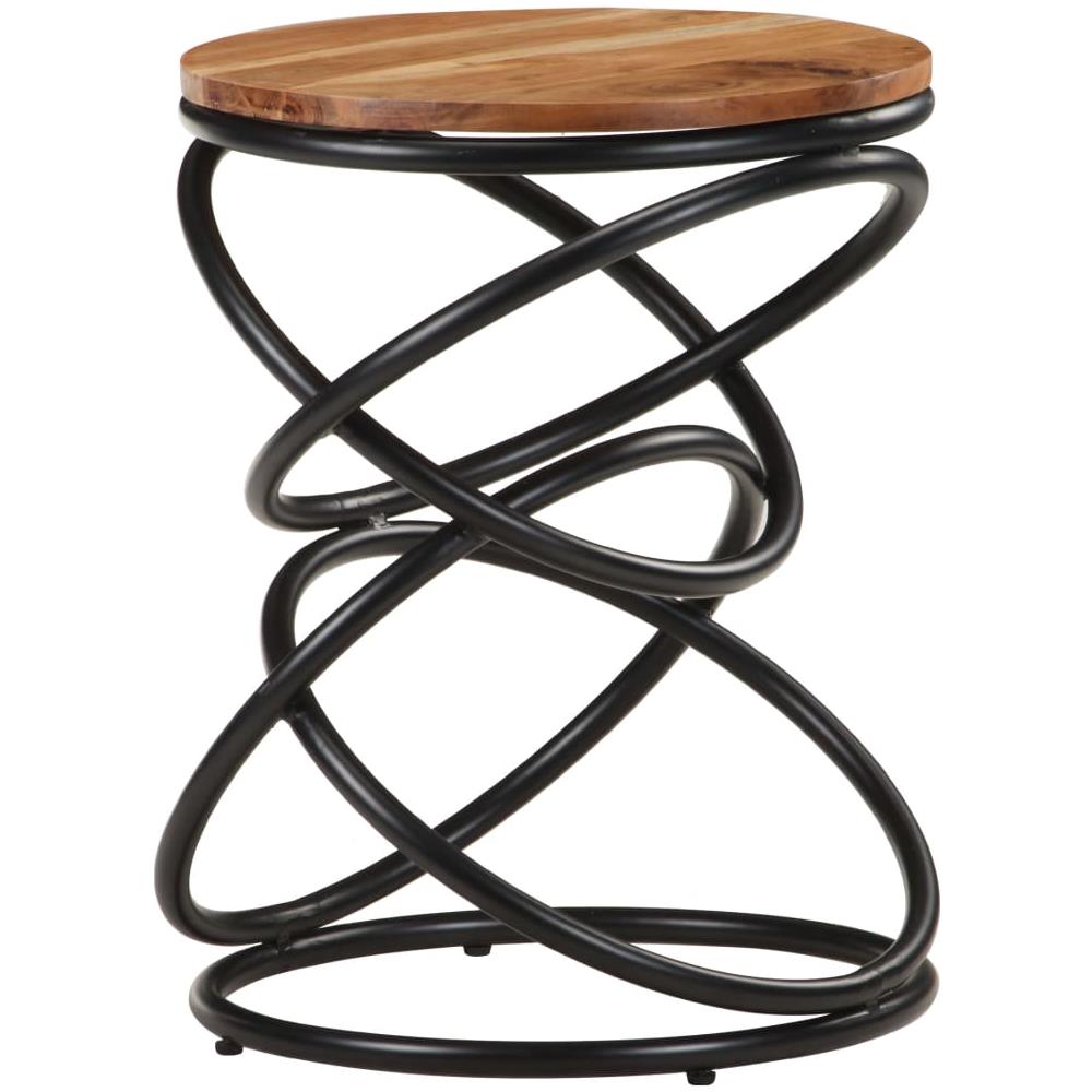 Tavolino Da Salotto 40x40x52 Cm In Legno Massello Di Acacia - Foto 10