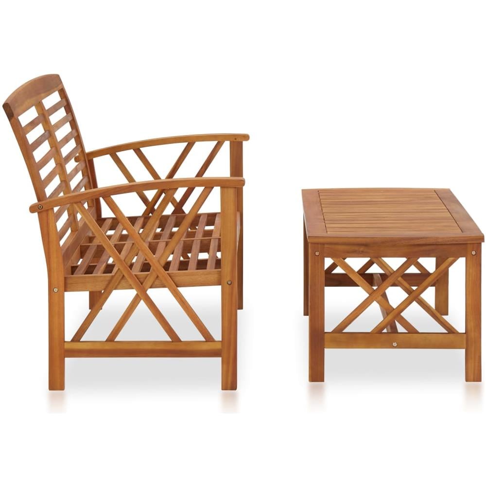 Set Divani da Giardino 2 pz in Legno Massello di Acacia - Foto 1