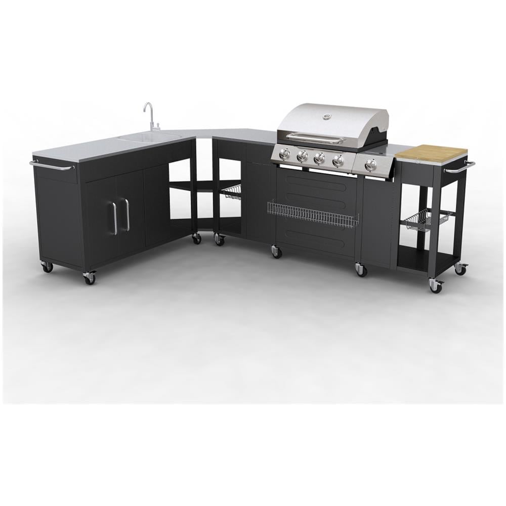 40428 barbecue per l'aperto e bistecchiera Zona cottura Gas Nero, Acciaio inox - Foto 1