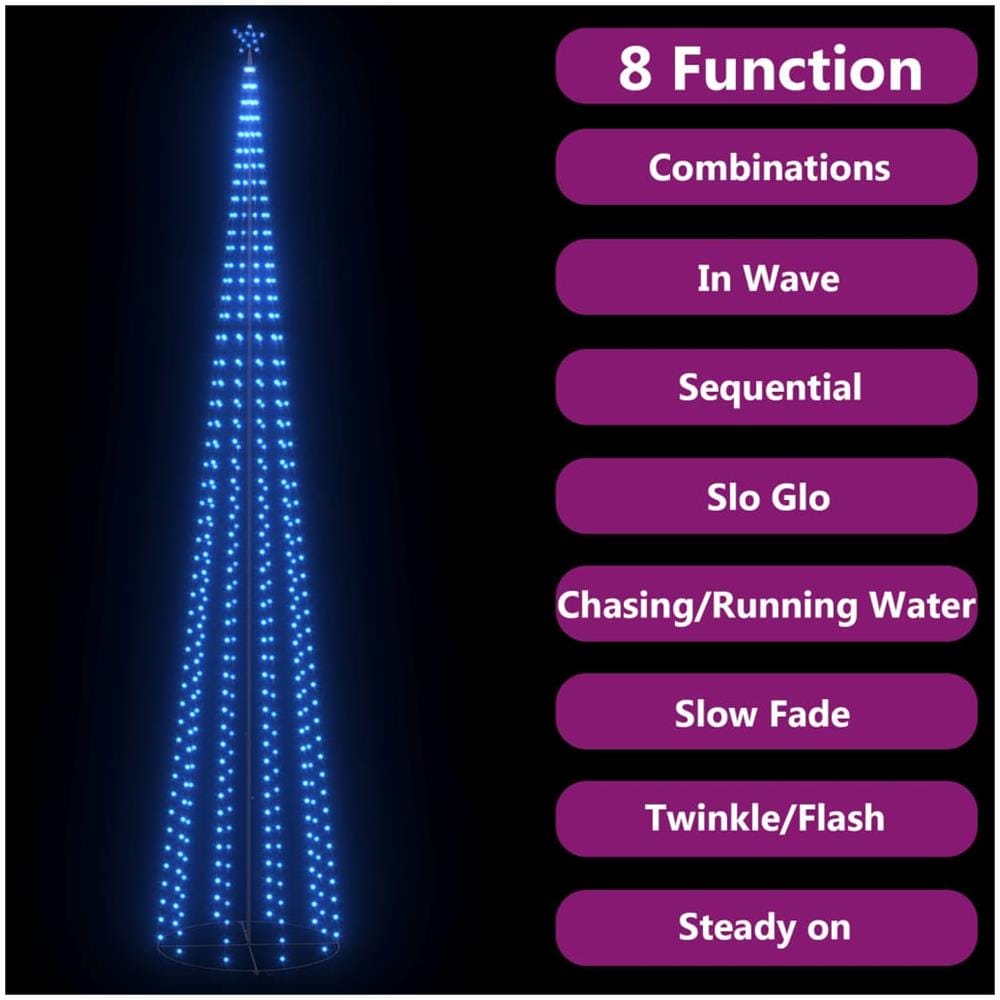 Albero di Natale a Cono con 752 LED Blu 160x500 cm - Foto 3