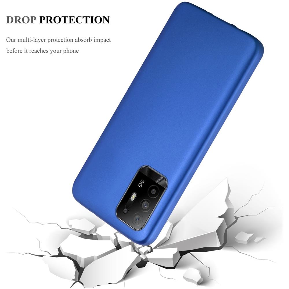 Custodia Compatibile Con Oppo A94 5g In Blu Metallico - Coperchio Protettivo In Silicone Tpu Flessibile - Foto 6