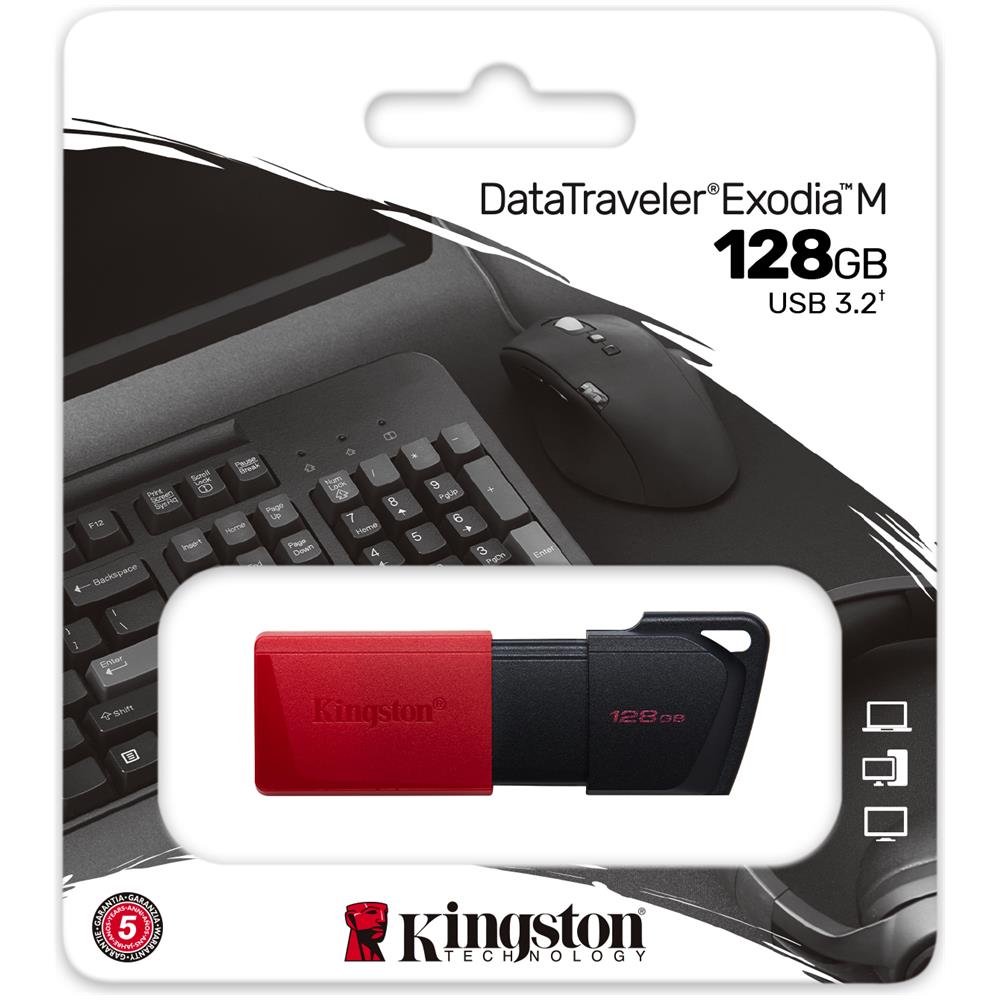 Technology DataTraveler 128GB USB3.2 Gen1 Exodia M (Nero + Rosso) - Foto 6