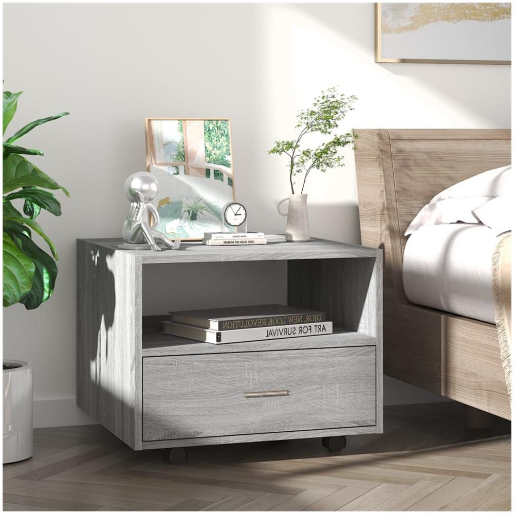 Tavolino Da Salotto Grigio Sonoma 55x55x40 Cm Legno Multistrato - Foto 2