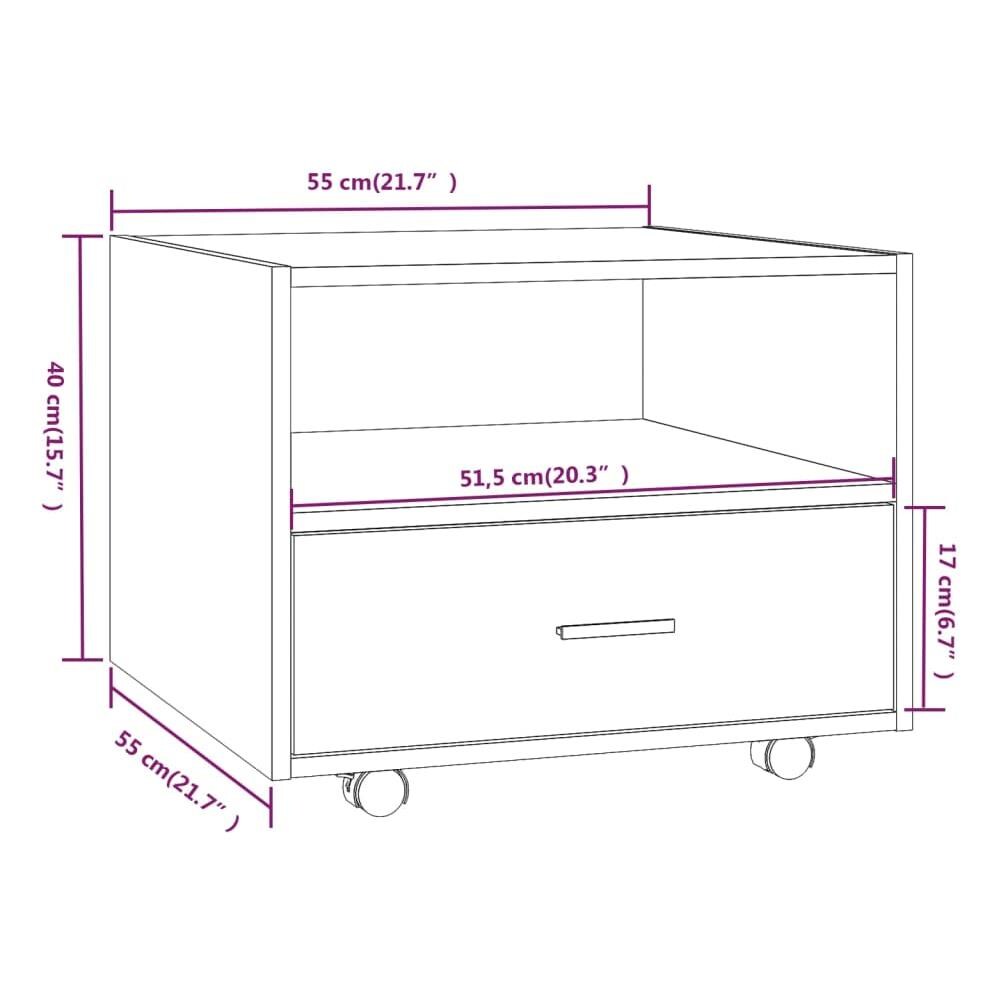 Tavolino Da Salotto Grigio Sonoma 55x55x40 Cm Legno Multistrato - Foto 7