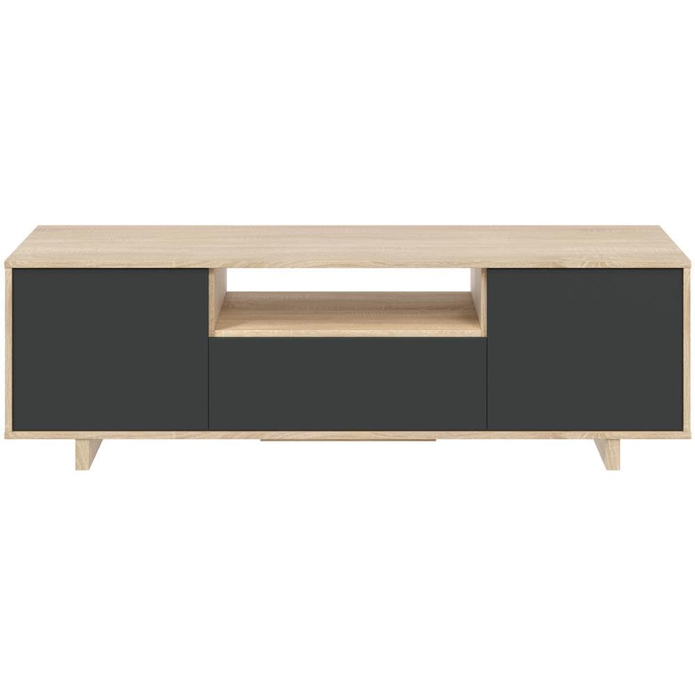 Mobile Tv Zaida 3 Ante Colore Rovere E Grigio, 150 Cm (larghezza) 41 Cm (profondità) 46 Cm (altezza) - Foto 3