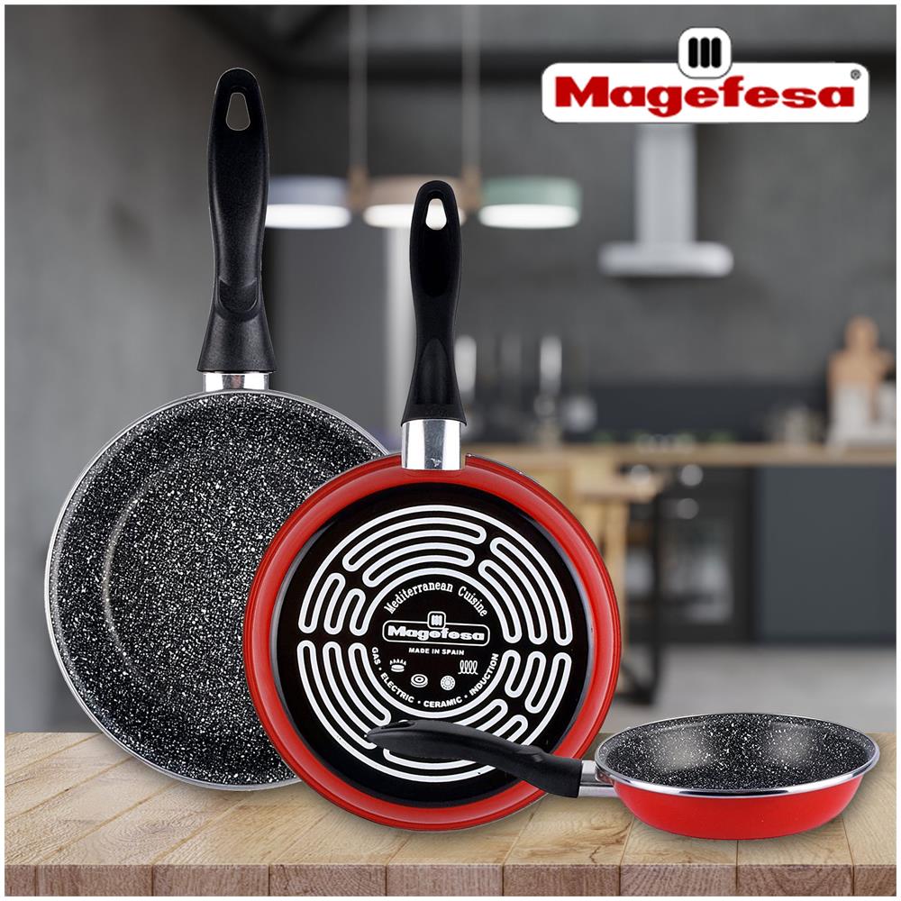 K2 Red Padella 22, Acciaio Smaltato Vetrificato, Rosso, Induzione E Lavabile In Lavastoviglie - Foto 8