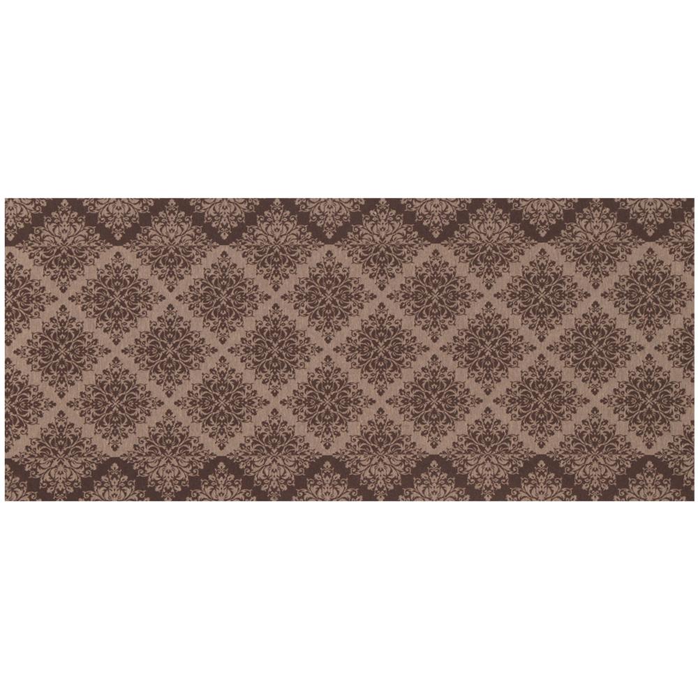 Tappeto Passatoia Tessuto Jacquard Linea Emozioni Disegno Damasque Marrone 57x280 Marrone - Foto 1