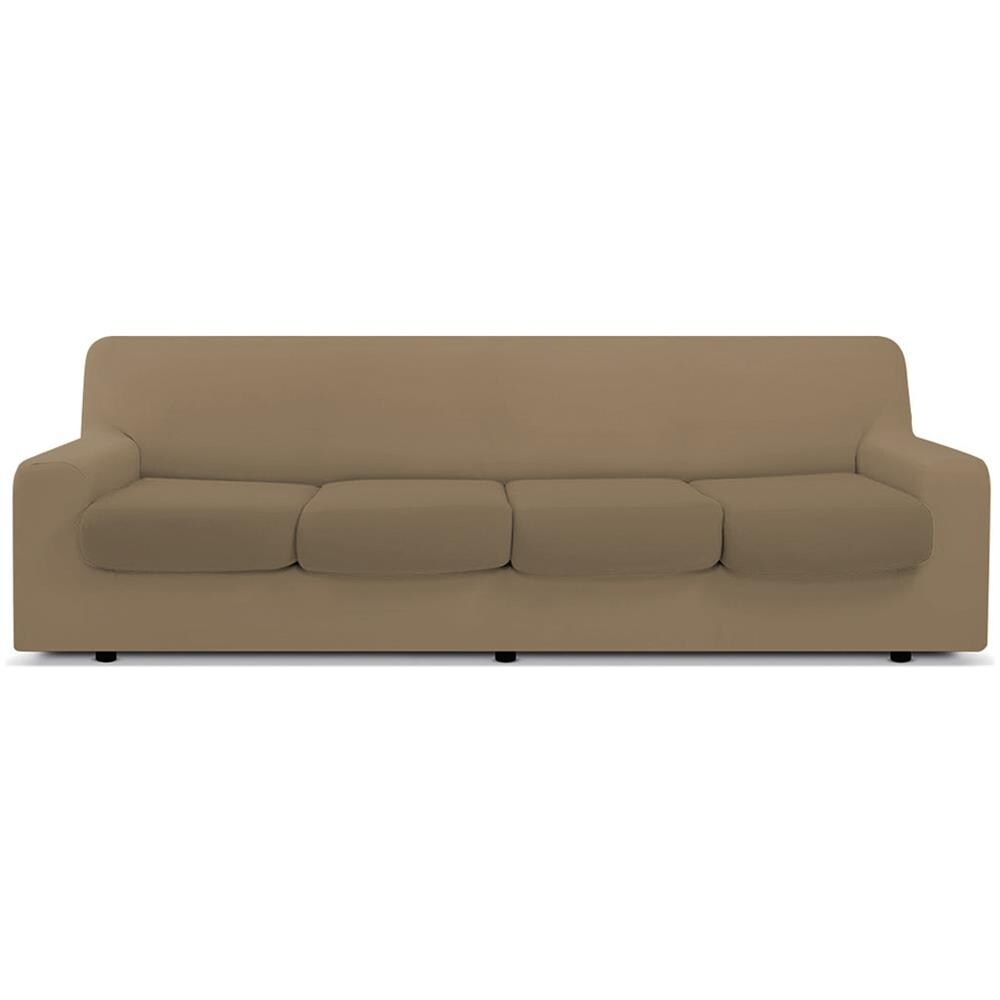 Copridivano Antimacchia Elasticizzato Protettivo Impermeabile Genius Tinta Unita 4 Posti Xl Tortora 1019 - Foto 1