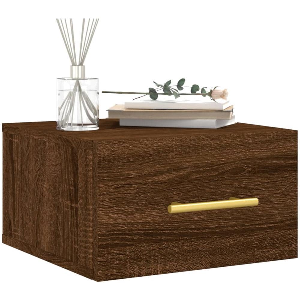 Comodini A Muro 2 Pz Rovere Marrone 35x35x20 Cm - Foto 3